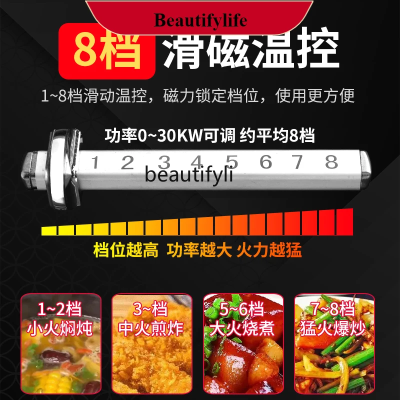 

E132 Commercial induction cooker large pot rate school canteen kitchen beef and mutton soup pot