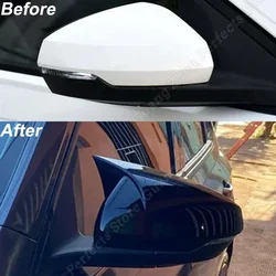 Mirror Cover For Volkswagen Polo 6 MK6 TSI TDI MPI GTI GTD 2017-2021 2Pcs Side Rear View Mirror Cap Cover High-quality ABS