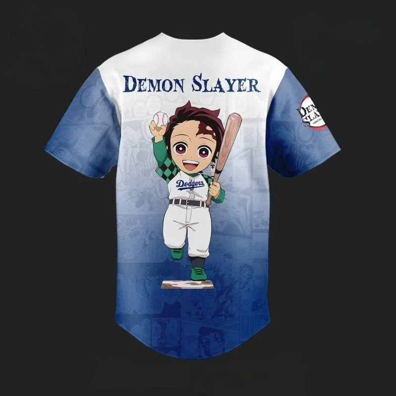 2027 New Anime Demon Slayer Printed Comfortable Baseball Jacket for Adults Children Daily Travel Casual Sports Family Matching