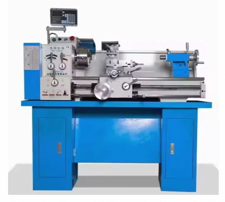 Manual Horizontal Lathe Machine 220V with ISO40 Spindle Taper Medium Duty Metal Turning Tool for Industrial Workshop Repair