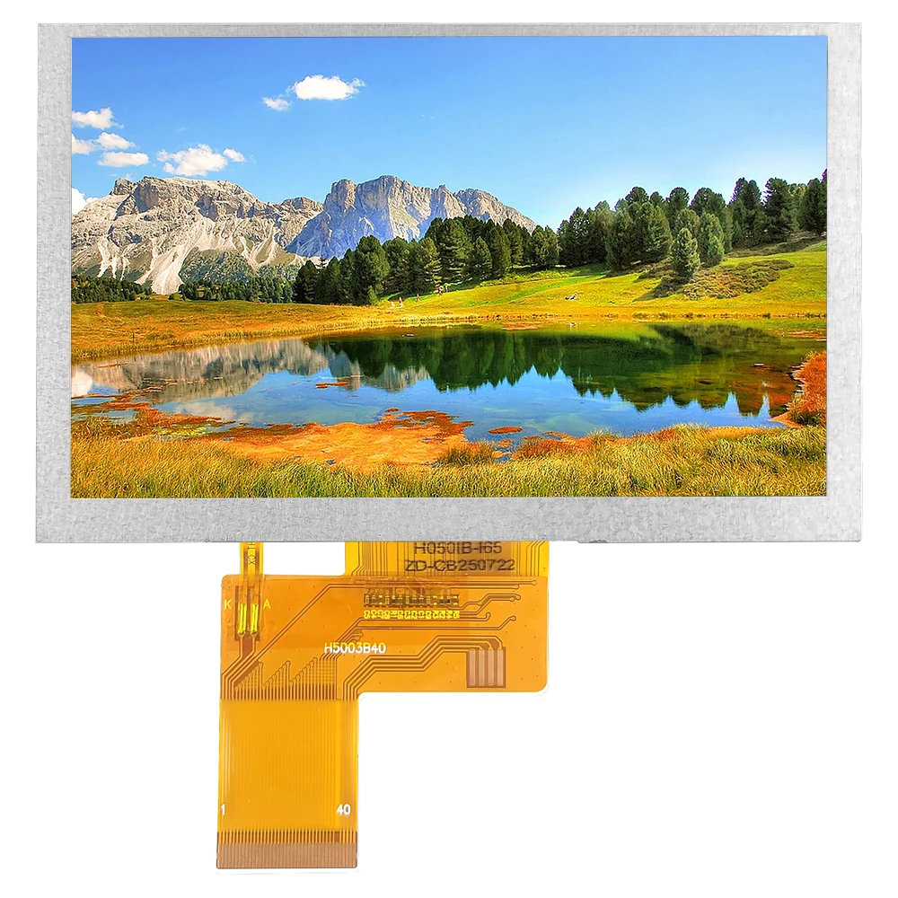 5 Inch TFT Display ModuleCapacitive Touch Screen ILITTEK Driver  500 illumination RGB 800*480 IPS 40PIN GT911
