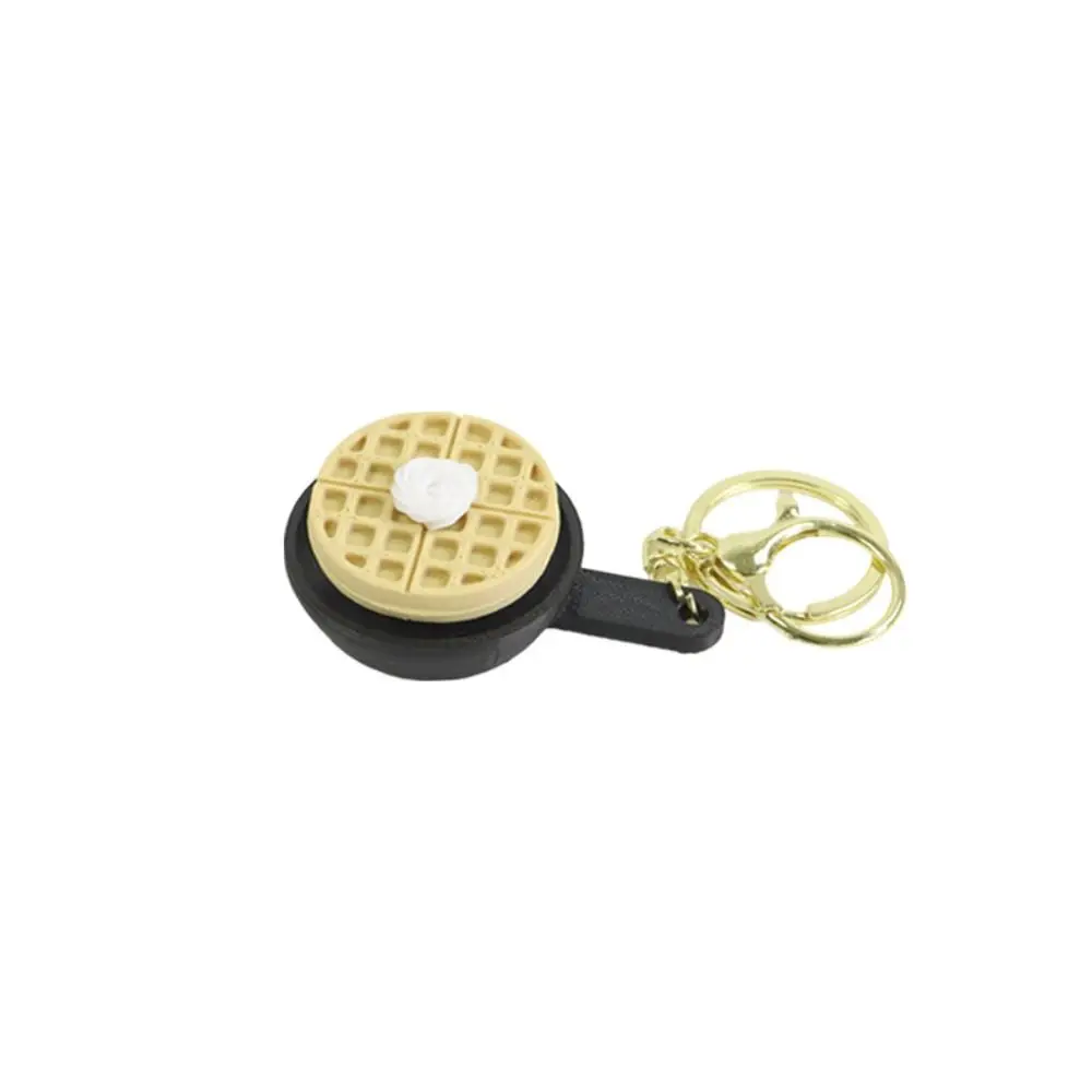 Rabbit cake Waffle Cake Keychain 3D Printed PLA Cheesecake Pendant Simulation Foods Mini Cartoon Keyboard Fidget Daily