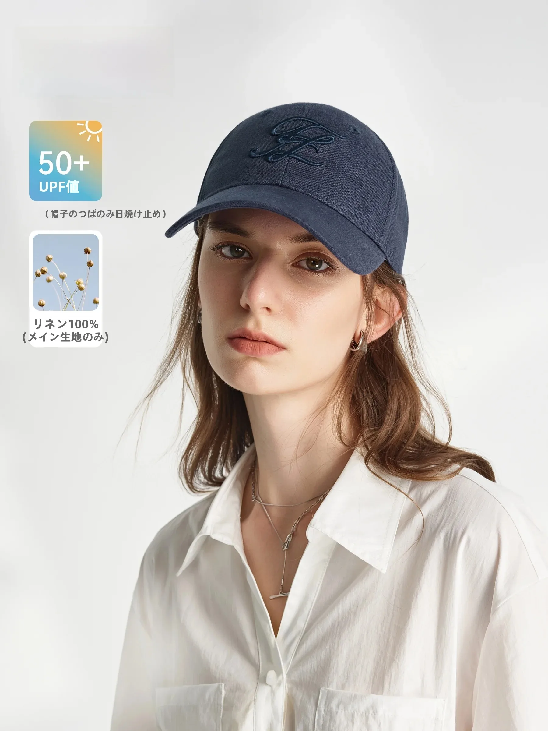 cappello-da-baseball-estivo-da-donna-elle-protezione-solare-casual-per-vacanze-in-lino-con-visiera-ricamata-corona-rotonda-regolabile