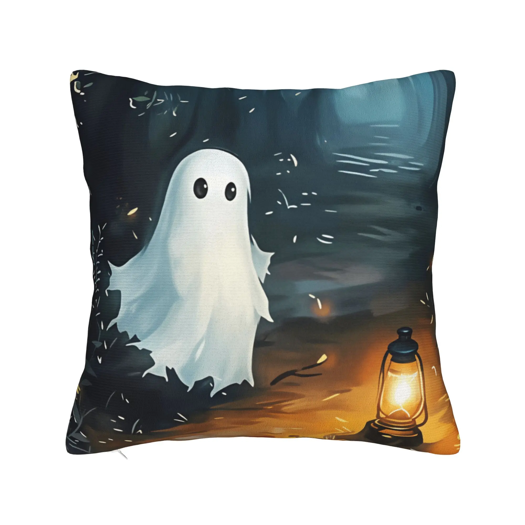 Ghost Diamond Art Pillow Case  Retro Trendy Pillow Cover Comfy Pillowcases For Sofa Couch Bed Living Room