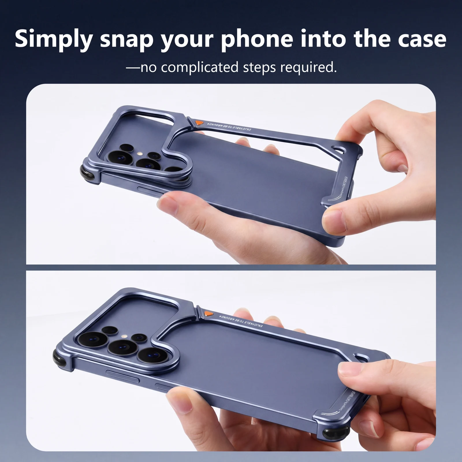 Oatsbasf Metal Phone Case for Samsung Galaxy S26 Ultra " 9 " Shape Phone Cover with 180° Adjustable Kickstand Shock-Proof Bumper view 2