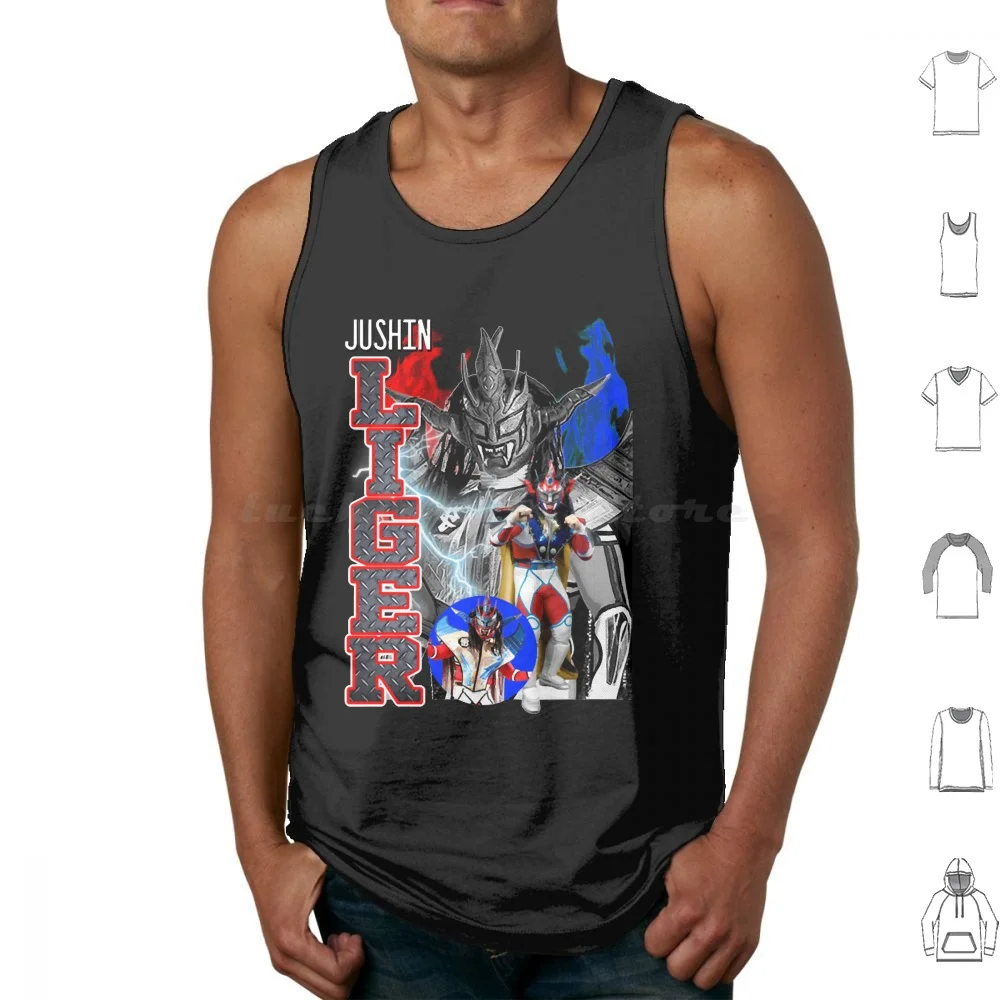 Jushin Thunder Liger Jushin Vintage Camisetas sin mangas Chaleco sin mangas Jushin Thunde R Liger Vintage