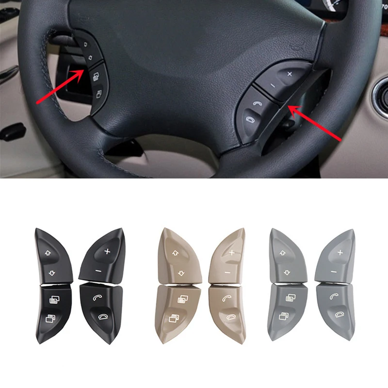 

Car Steering Wheel Switch Control Buttons Cover Multi-function Switch Buttons For Mercedes-Benz W220 S430 S500 S600 CL500 CL600