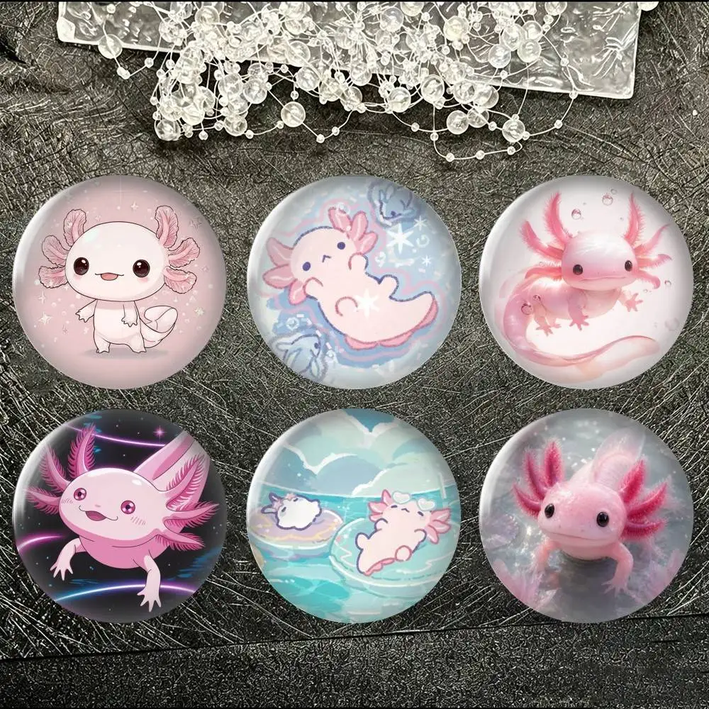 Pink Axolotl  Brooch Metal Decorative Brooch Pins for Backpack Clothes Jacket Accessories,Souvenir.