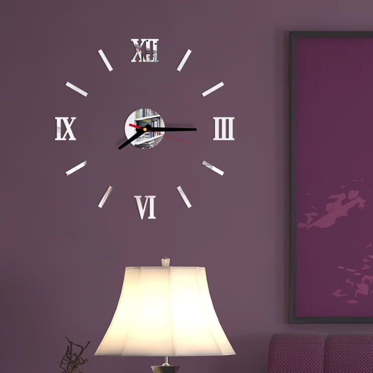 3D Real Big Wall Clock Sticker Modern Design Clocks Sticker Fashion Watches Sticker Diy Living Room Decor Home Decoration