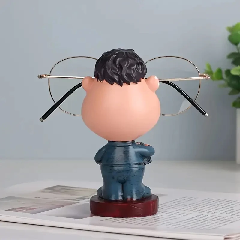 Cartoon Cute Teacher Mirror Display Stand Glasses Store Stand Display Stand Window Decoration Props Ornament Home Office Ornaments
