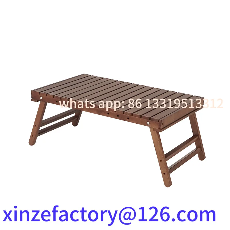 

Customizable Outdoor Solid Wood Table Portable Folding Table Camping Hiking Barbecue