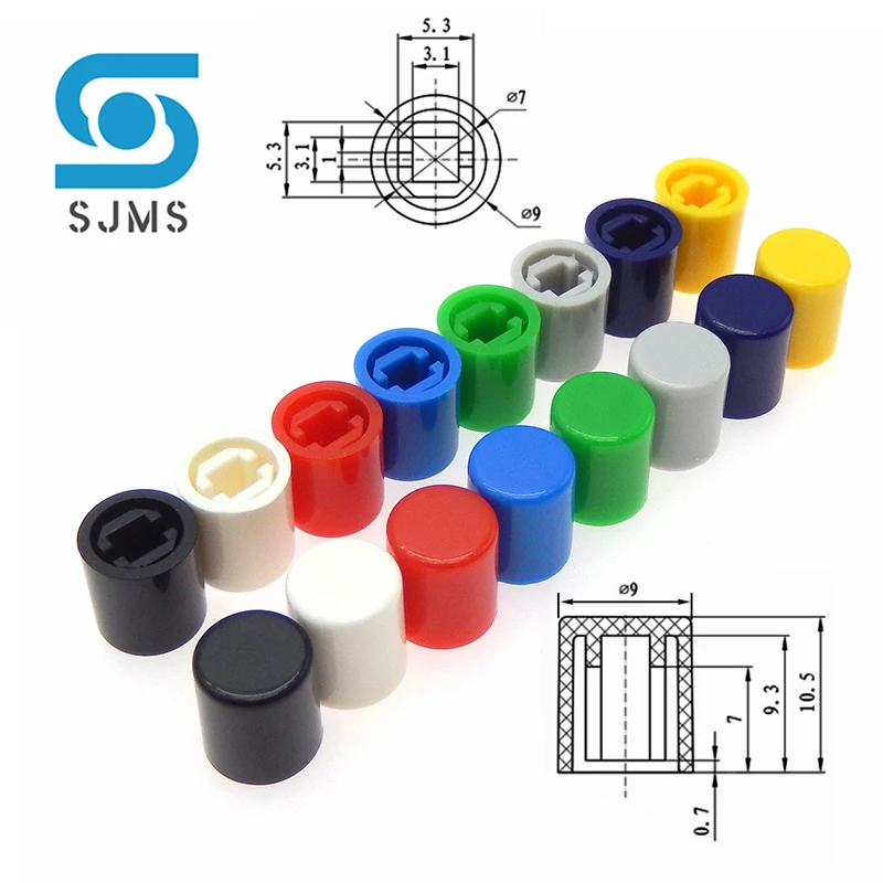 20Pcs Plastic Cap A03 A11 direct key switch cap for button switch high 10MM PS-22F03 Push Button Switch Lid Cover