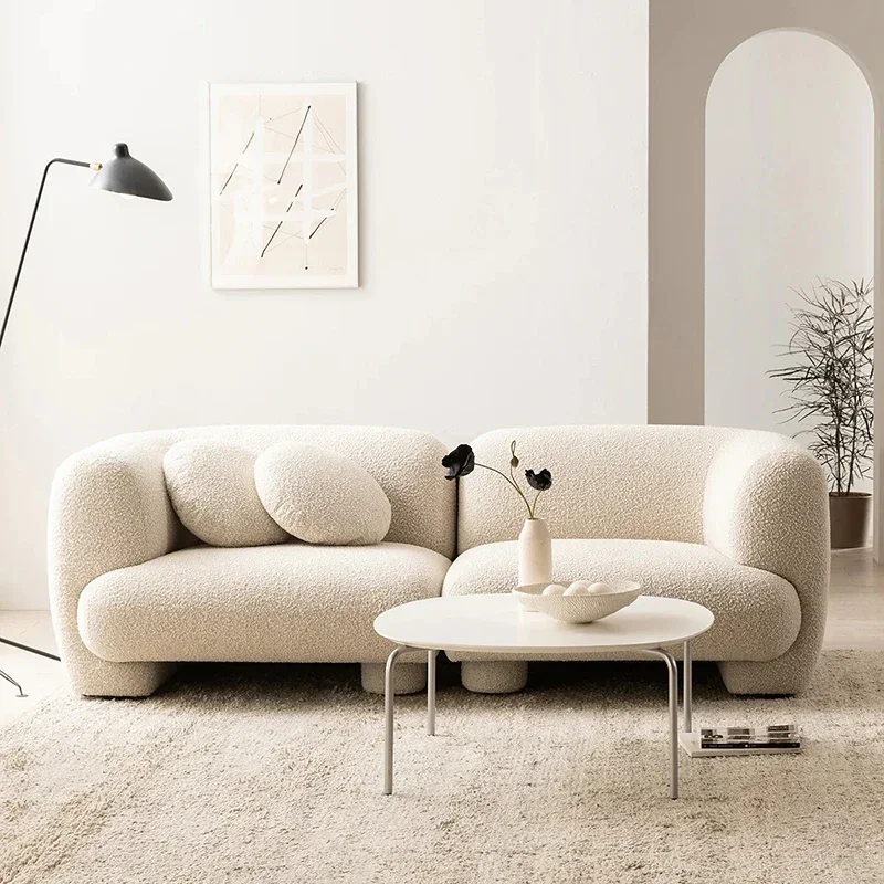 Soggiorno Divani moderni ed eleganti Soffio Comodo divano bianco minimalista nordico Pigro rilassante Canape Salon Mobili per la casa