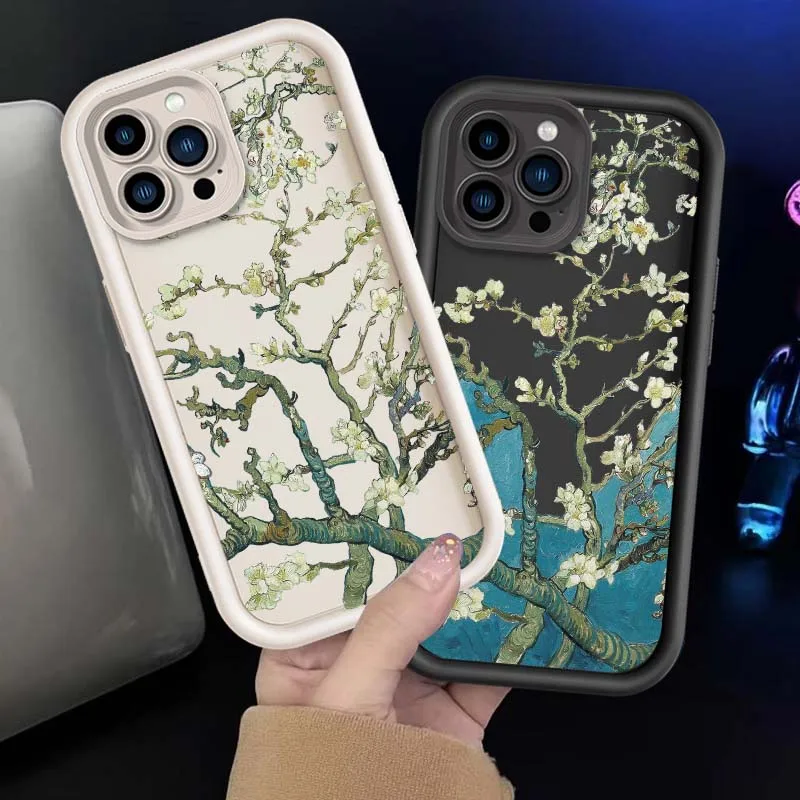 

Artistic Tree Design Phone Case For Apple iPhone 16 15 14 13 12 11 Pro Max Plus Eye Ladder Soft TPU Silicone Cover