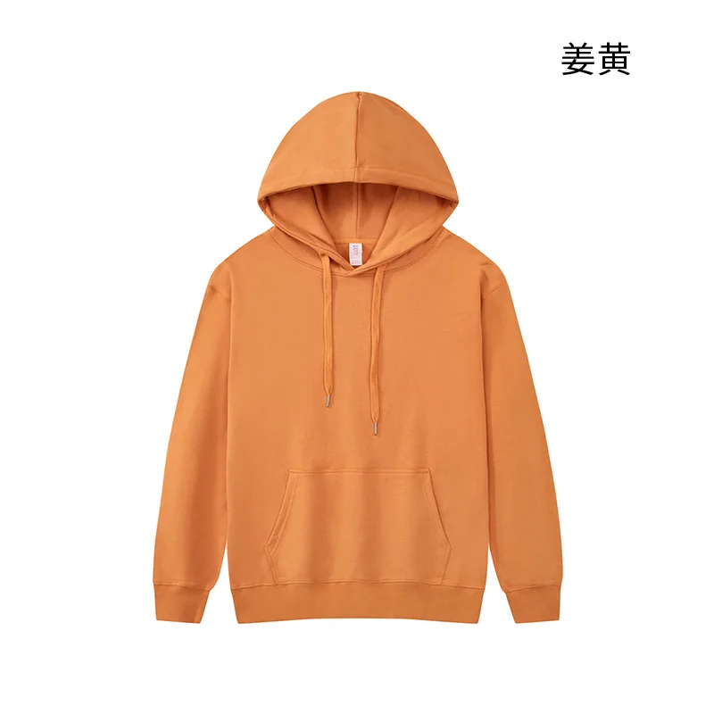 

330 Grams Solid Cotton Loose Hoodie Spring and Autumn Couple Casual Pullover Sweatshirts for Men