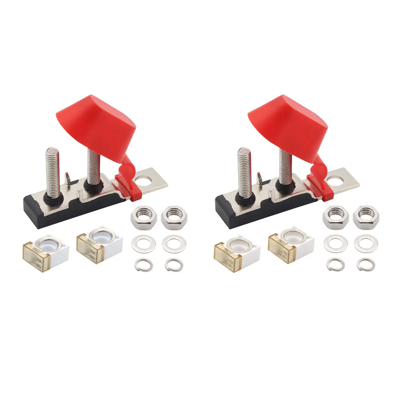 

Mrbf Terminal Fuse Block Kit Dustproof Premium 58V Compact Fuse Holder Dual