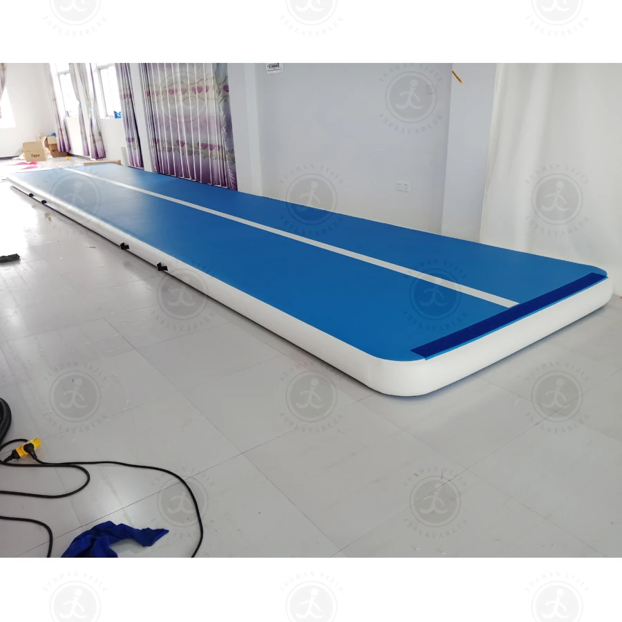 10M Goedkope Air Track Mat Gymnastiek Home Mat Air Track Opblaasbare Gymnastiek Mat