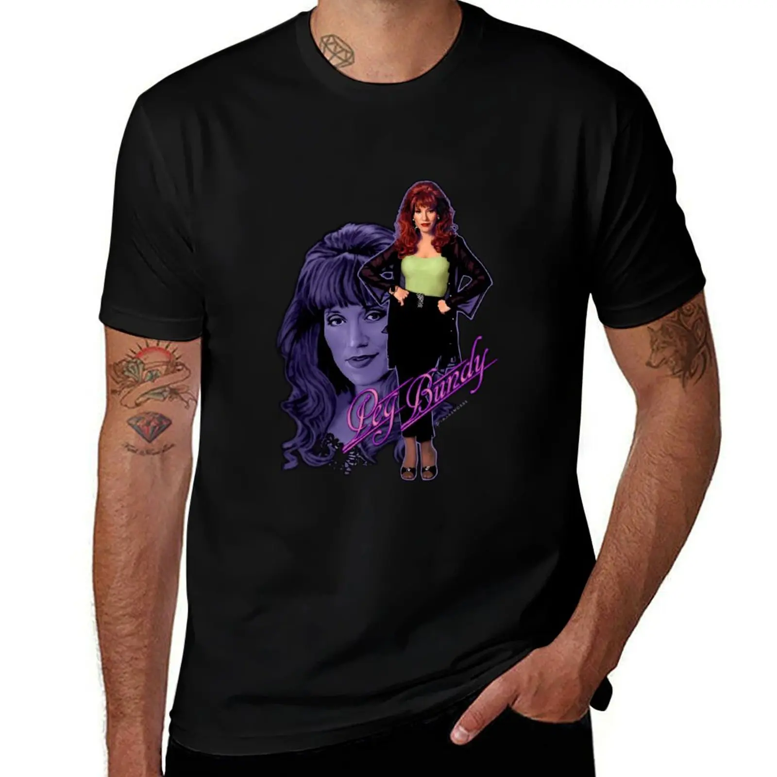 Music Retro Peg Bundy Premium Awesome For Music Fans T-Shirt Quick Dry Sports Short Sleeve Tee T-Shirt