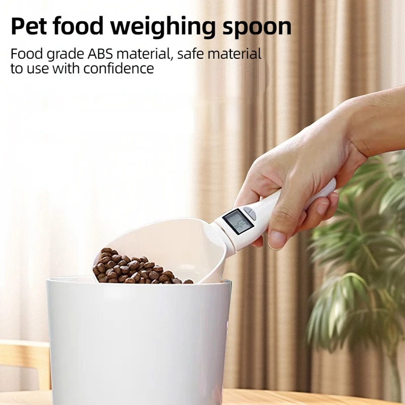 Pet Food Measuring Scoop LCD Electronic Precision Weighing Tool Dog Cat Food Spoon Scale Kitchen Food Scale With LED Display ﻿