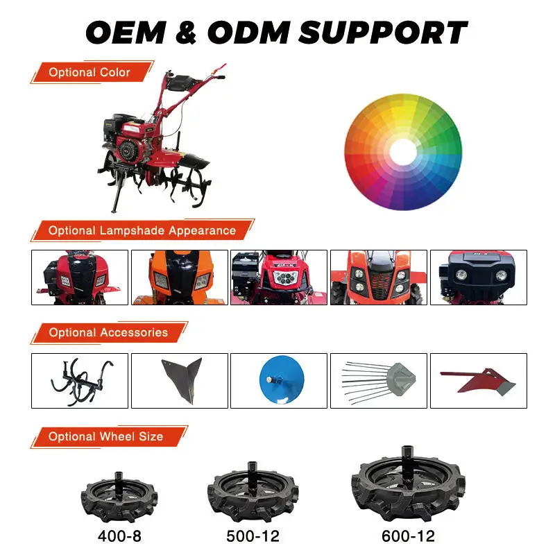 Wholesale Price Agricultural Mini Diesel Tiller Weeding Soil Loosening Motocultor Portable Tractor Cultivator Electric Hoe