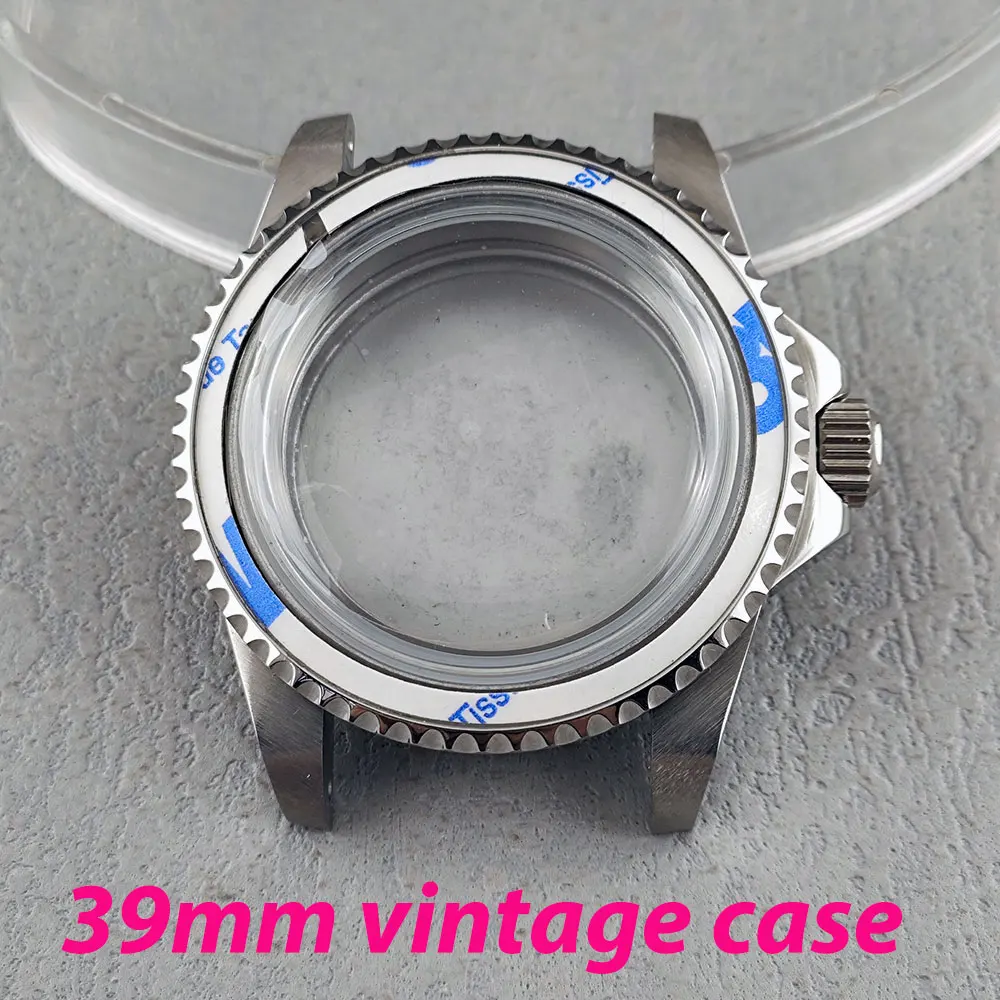 NH35 CASE 39mm retro stainless steel case pot cover glass can hold oyster bracelet, Jubilee bracelet, suitable for NH35 movement