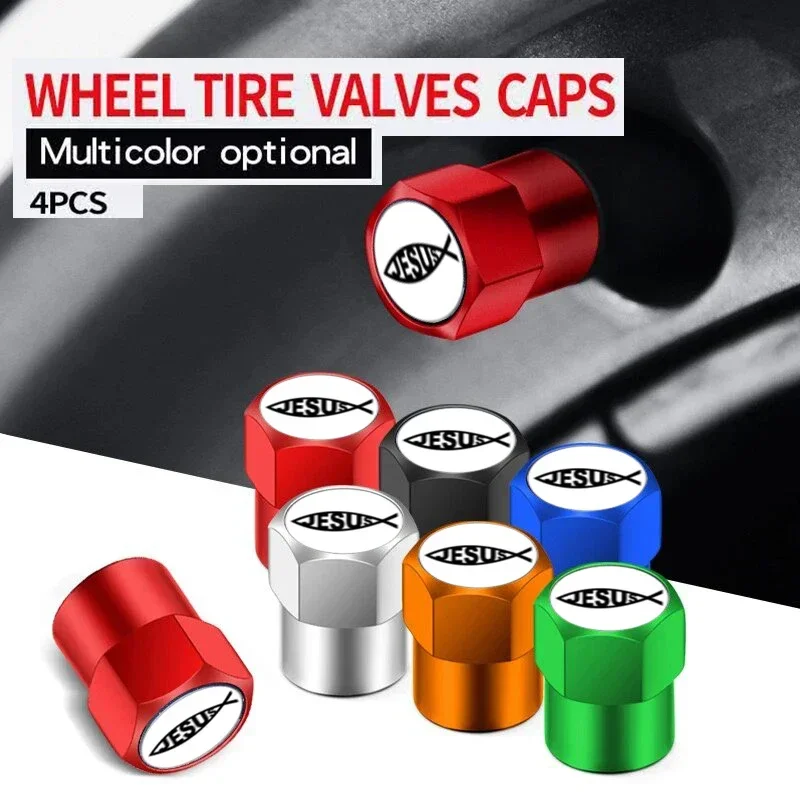 Fish Wheel Tire Valve Caps for Audi Mercedes Benz Volkswagen BMW KIA Porsche Toyota Ford Honda Land Rover Tesla