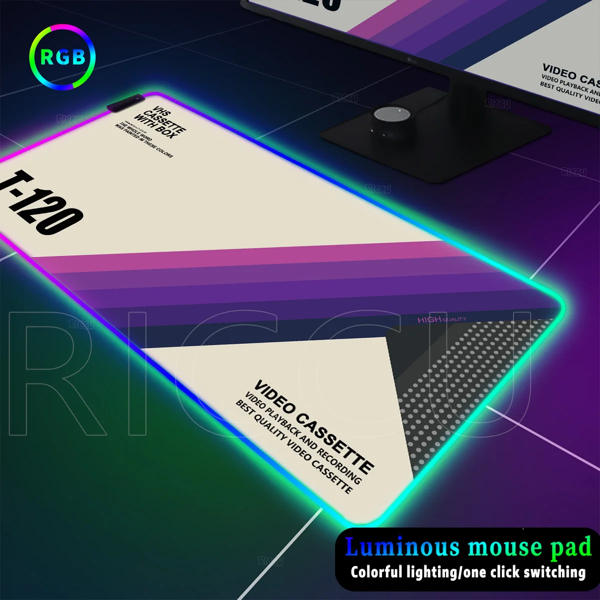 

RGB Magnetic Tape Mouse Pad Xxl Anti-slip Retro LED Mat Rubber Backlight Gaming Laptop Office Home Setup Pads Accessories Anime