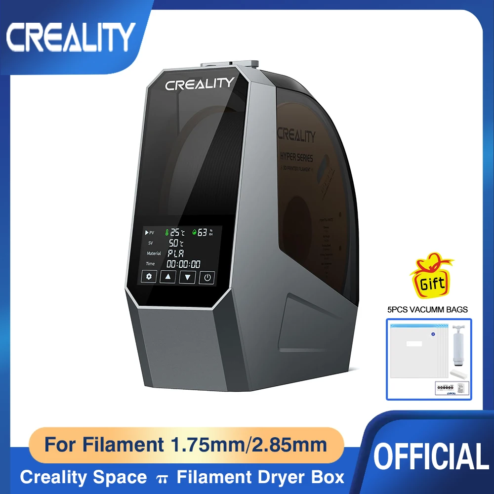 

Creality Official Space Pi Filament Dryer Box 360° Hot-Air Heating 0-48h 3D Printer Filament Storage Box for 1.75/2.85mm PLA