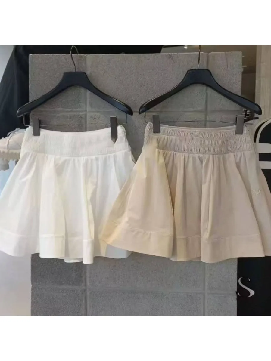 Women's Golf Skirt 2026 Summer New Korean Style Pleated Solid Versatile Outdoor Breathable Quick-Dry Lightweight Polyester