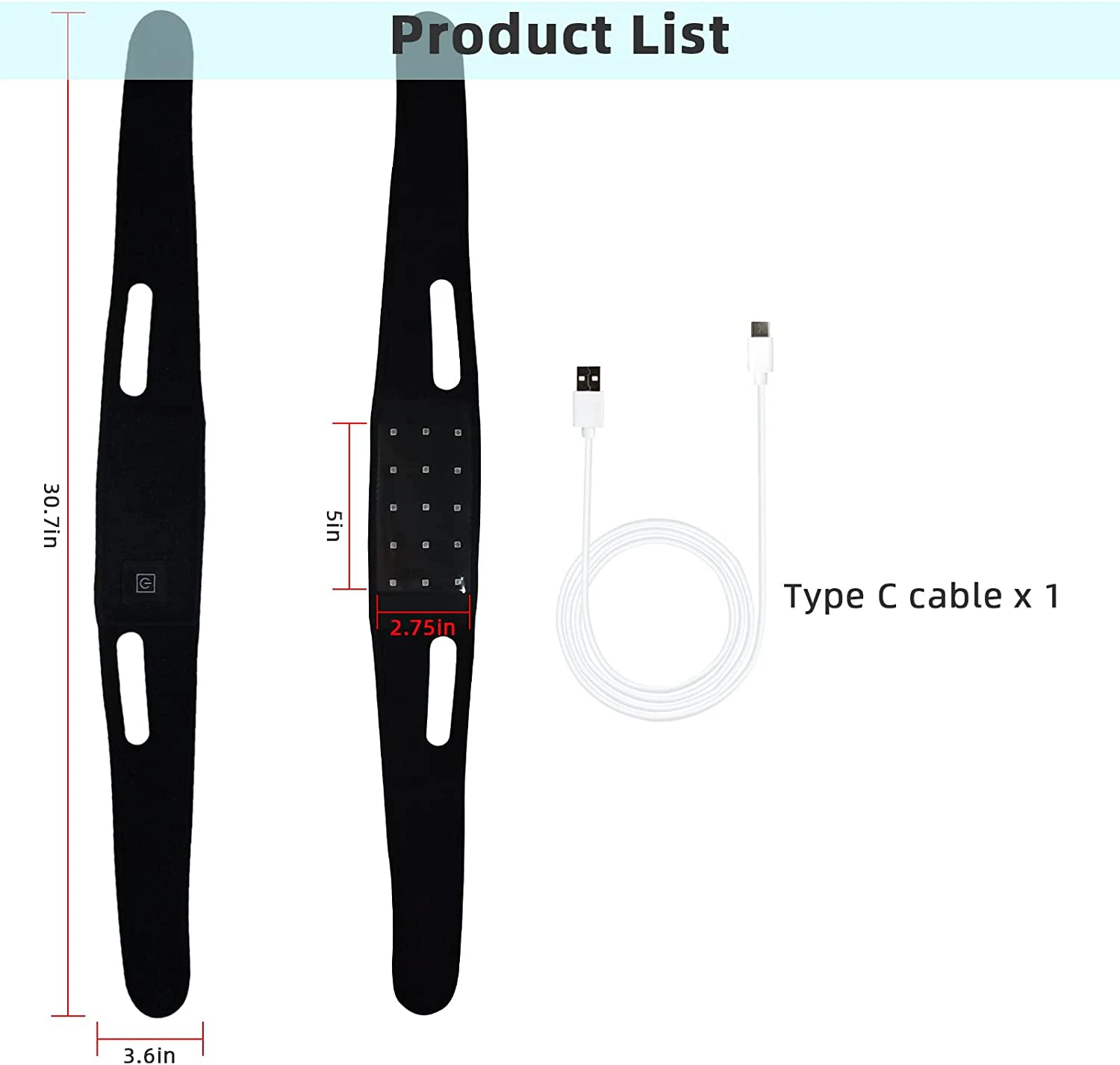 Cinturón de terapia de luz roja infrarroja para uso doméstico, cinturón de Lipo láser usable, alivio del dolor de cuello, envoltura para barbilla y