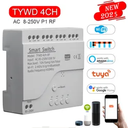 4CH Tuya akıllı uzaktan kumanda kablosuz Wifi anahtar modülü DC7-32V AC85-250V 2200W RF akıllı yaşam alıcısı 10A wifi röle DIY