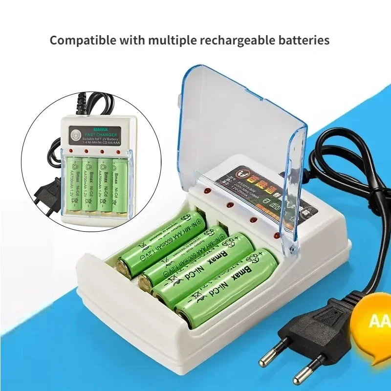 AA / AAA Battery Charger 2 4 Slots AC 110V 220V For NI-MH /NI-CD AA AAA Charging 1.2V Rechargeable Battery Charger