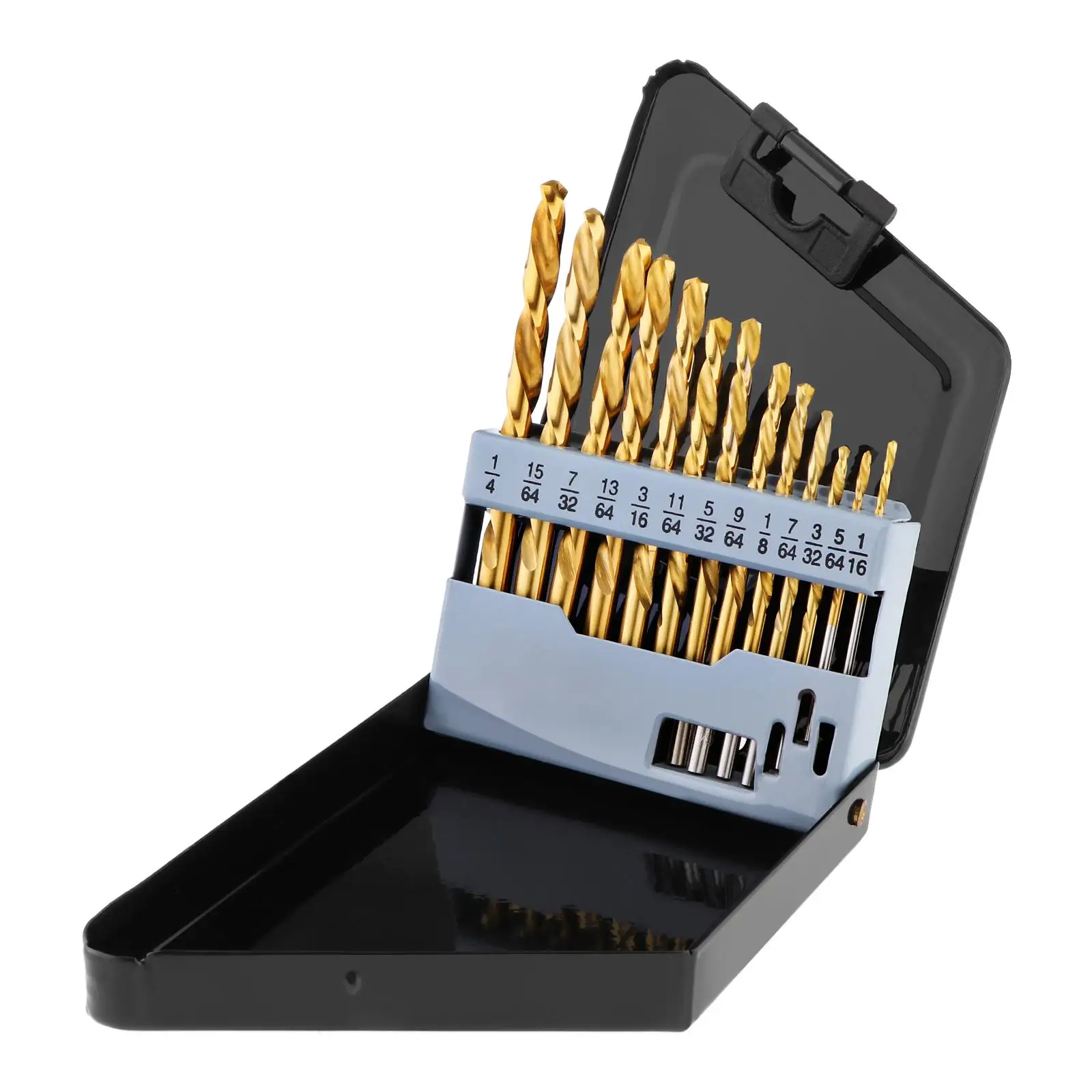 13pcs/set M2 HSS Titanium Nitride Coated Drill Bit Left Hand Chamfering Tool