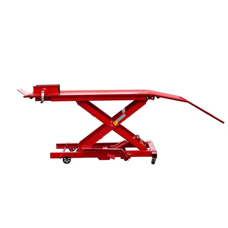 Certification High Load-bearing Capacity 800LBS Steel Hydraulic Scissor Lift Height-adjustable for Motorcycles
