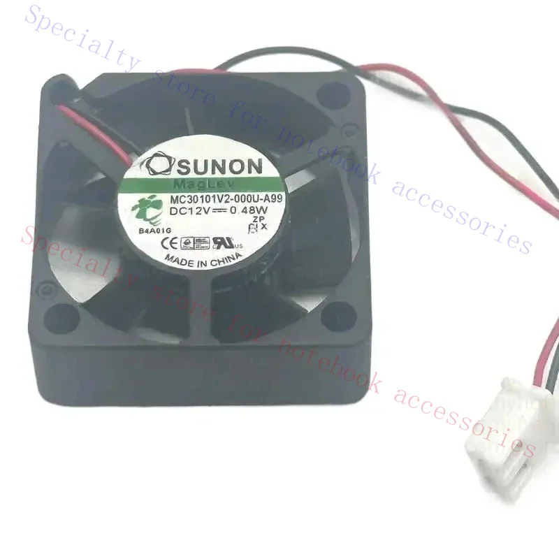 AAA+ SUNON MC30101V2-000U-A99 DC 12V 0.48W 30X30X10Mm 2-Wire Server Cooling Fan
