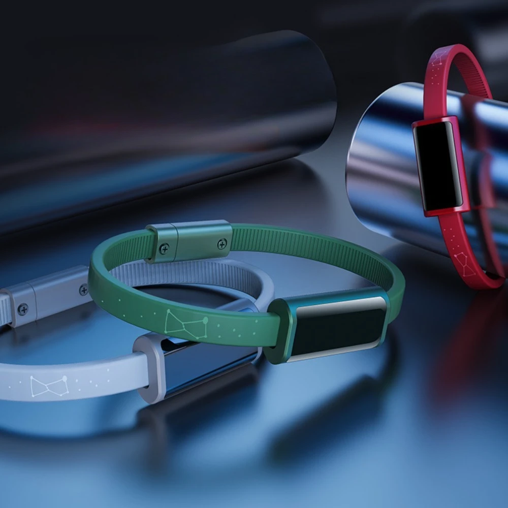 Fashionable and Casual Anti-static Wristband with Intelligent Chip for Outdoor Sports Wireless Silicone Adjustable Bracelet