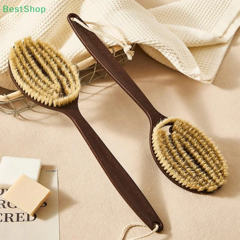 حمام فرشاة اغتسال فرشاة الاستحمام الجلد الجاف الجسم لينة الطبيعية الخشن مدلك الرعاية أداة لينة الطبيعية الخشن مقبض البولي ايثيلين #1