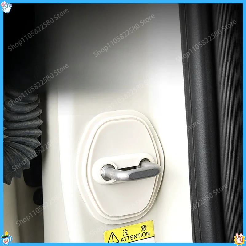Silicone Door Lock Buckle Cover For BYD Seagull, Car Door Lock Protector Anti-Rust Shockproof Interior Decoration Accessories