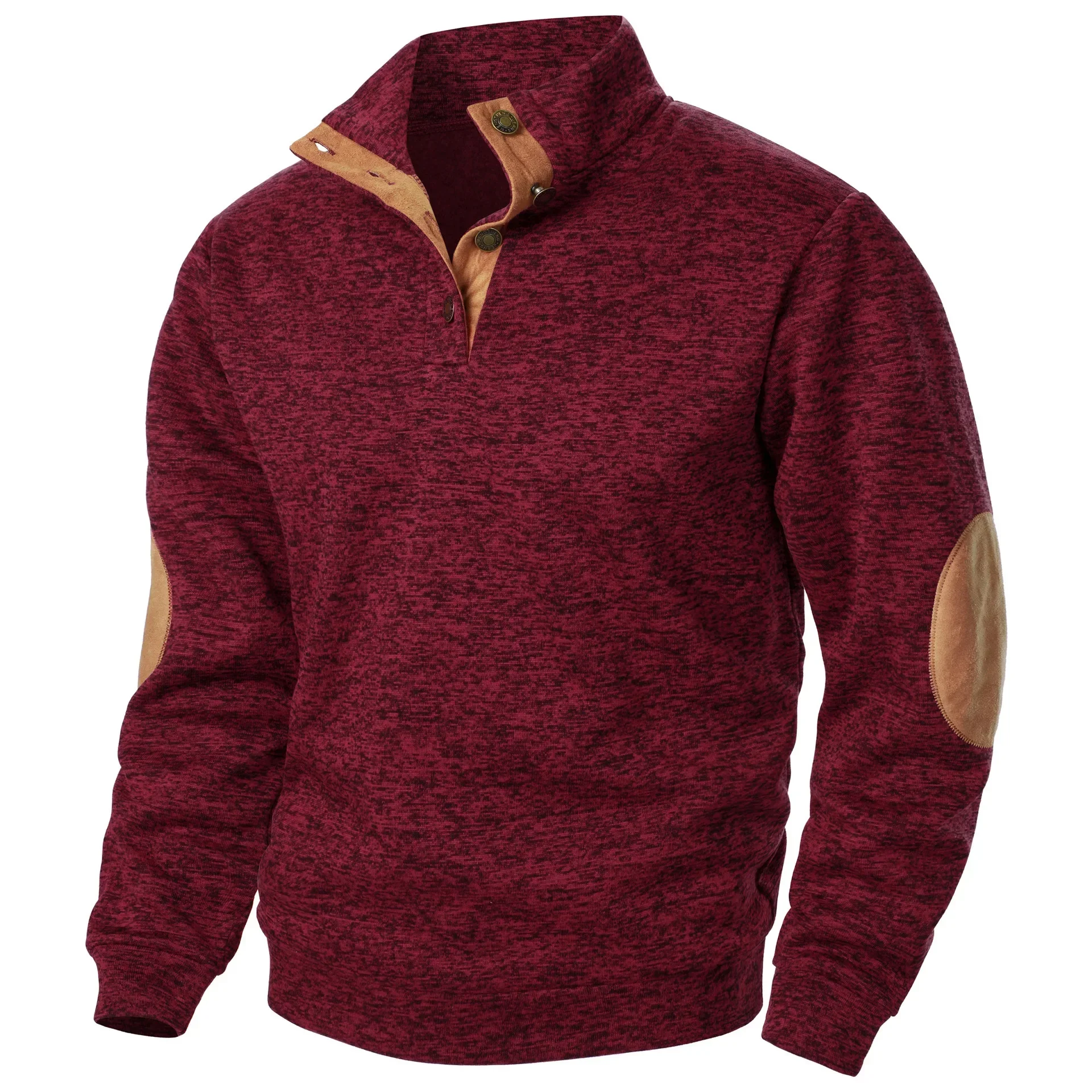 

New Mens Stand Collar Sweatshirt Jacket Men's Knitted Splicing Casual Jacquard Sweatshirt