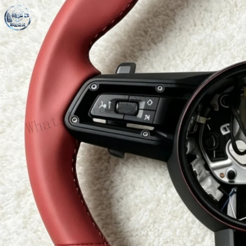 Great Savings Red Leather Car Steering Wheel for Panamera Cayenne 996 Macan Boxster 718 991.2 958 992 981 GT Series