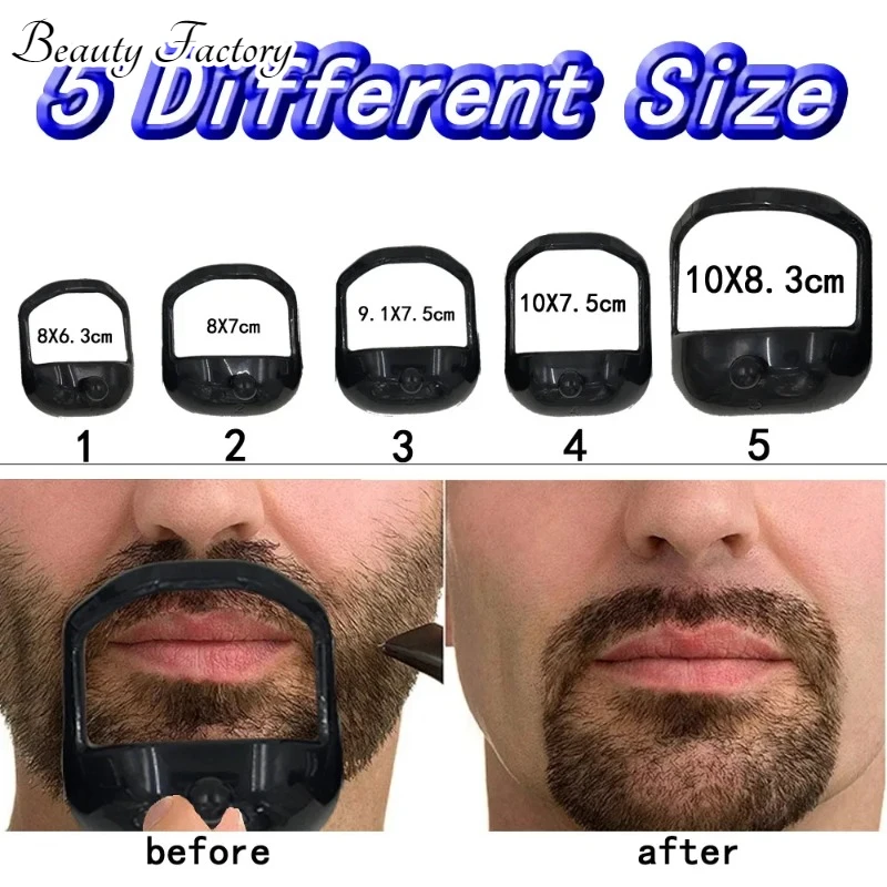 5Pcs/set Men Beard Styling Tool Men Beard Goatee Shaving Template Beard Shaving Face Care Modeling Grooming Gift for Husband