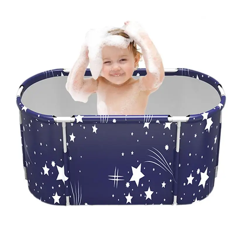 Folding Bath Tub Thickened Portable Tub For Shower Large Soaking Solid Bathtub Shower Tub For Indoor Outdoor Home Bathroom