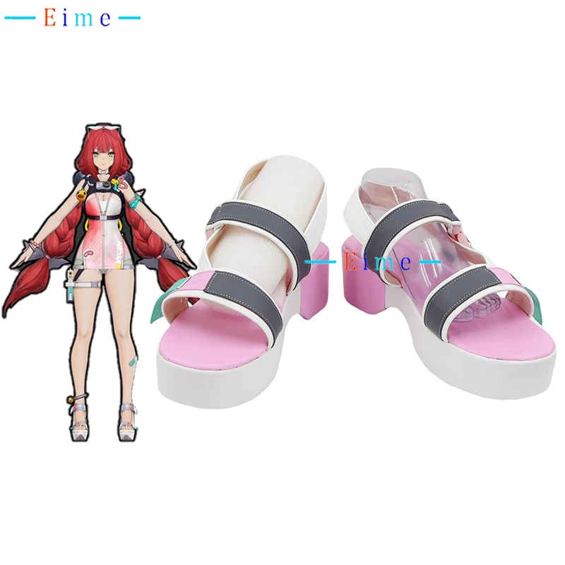 

Zenless Zone Zero Ukinami Yuzuha Cosplay Shoes PU Leather Shoe Halloween Party Boots Anime Accessories Cosplay Props Custom Made