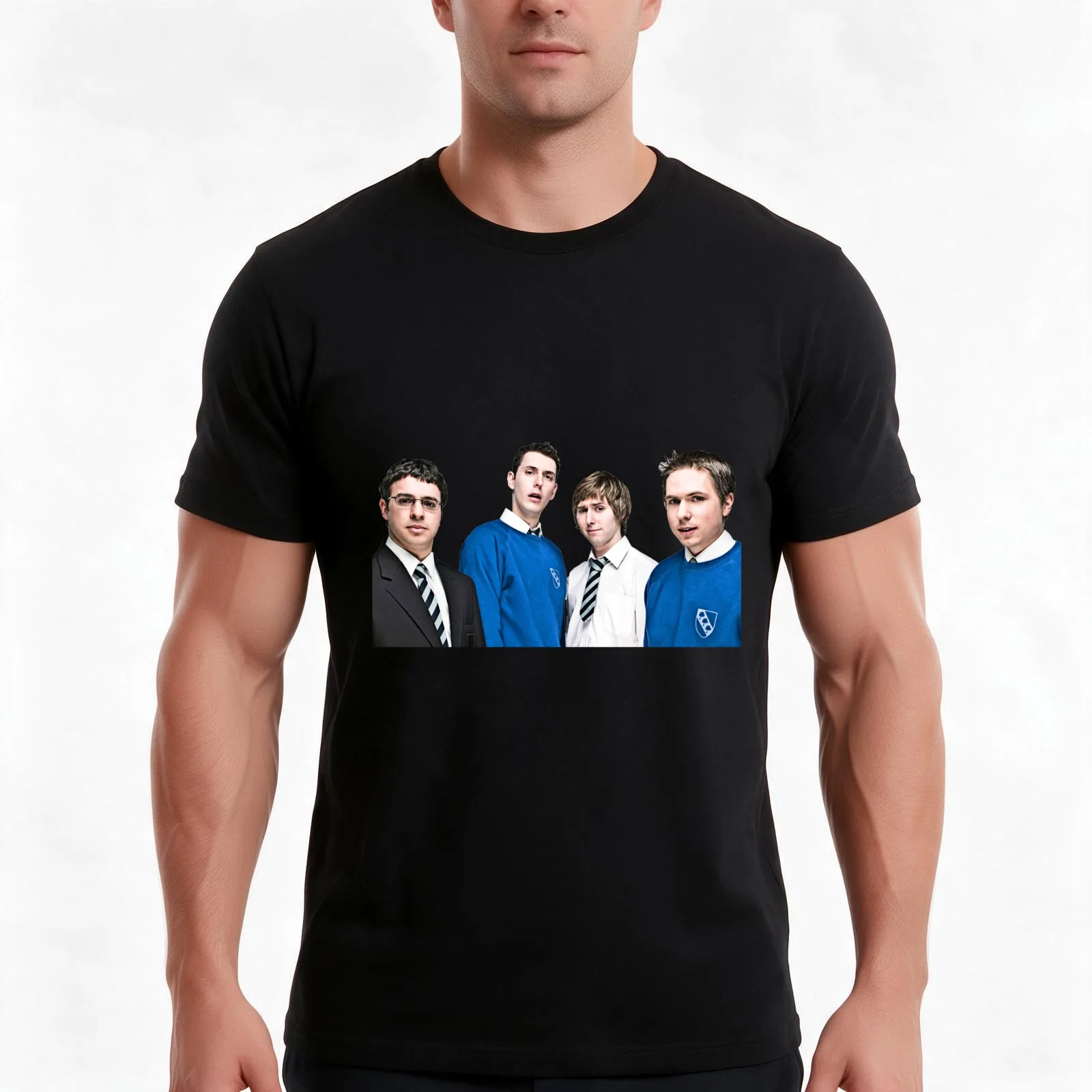 The Inbetweeners T-Shirt Summer Casual Cotton Tee Oversized Streetwear Tops Vintage Graphic Print Loose Fit Short Sleeve