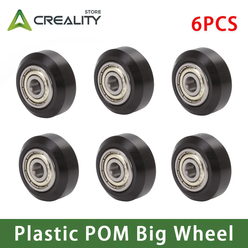 Creality 6 Pcs/Lots Embedded Bearing Pulley POM 3D Printer Part for Carriage Plate Bearing Groove Guide Round Gear Big Wheel