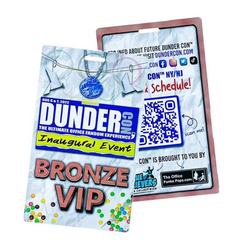 Custom  PVC Event VIP Pass Card With Hole Punch