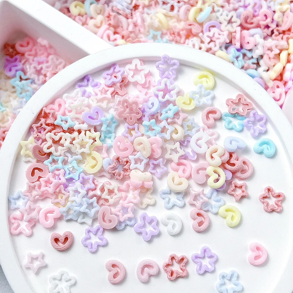 Phone Cases Europe - 60個入り マルチカラー クリエイティブ ハート スター レジン