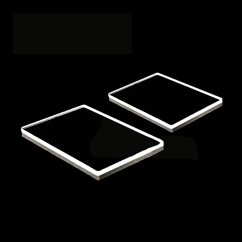 JGS1 Square Quartz Glass Window Far UV Fused Silica Plate 185-2500nm High Transmission for Laser Semiconductor Lithography