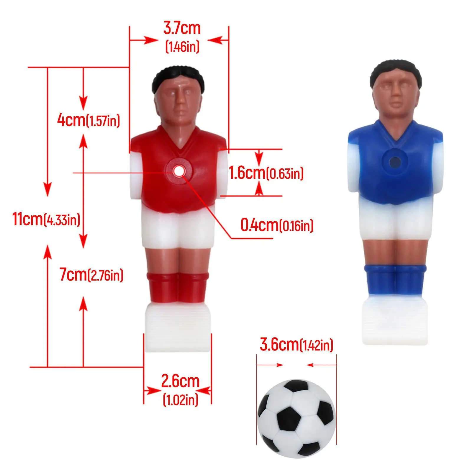 

22x Foosball Men Soccer Table Football Players Indoor Sport Parts Accs