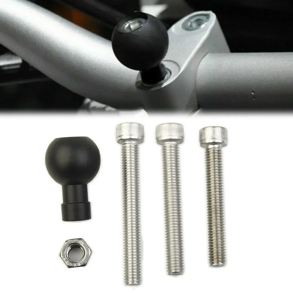 VERYUS Motorcycle Handlebar Clamp Base Ball M8 Screw For RAM Mounts Moto Phone Holder Handlebar Bolt Bracket Moto Accessories NE